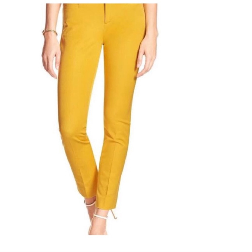 Banana Republic Jackson Fit Straight Leg Mustard Pants